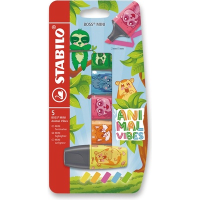 Stabilo Boss Mini Animal Vibes 5 barev B-62416-10 636486