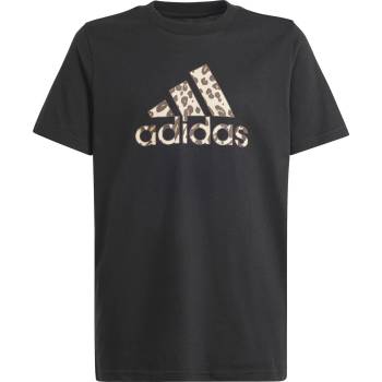 adidas Детска тениска Adidas Girls Essentials Linear T-Shirt - Black Animal