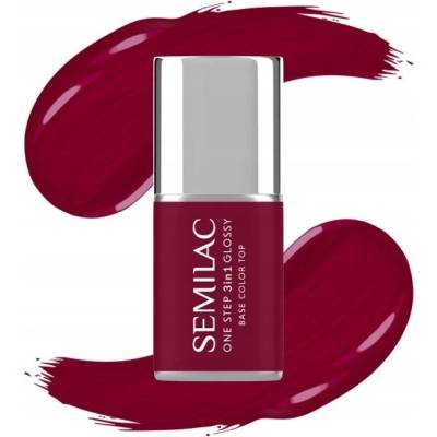 Hybridní lak 3v1 Semilac One Step Glossy 7ml S570 Dark Raspberry