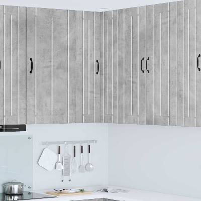 vidaXL Стенно ъглово шкафче LUCCA Бетонно сиво 57 x 57 x 100 см (885168)