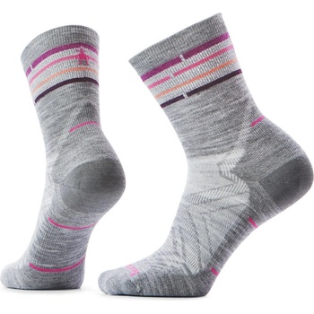 Smartwool Дамски чорапи за бягане Smartwool Women's Run Zero Cushion Mid Crew Running socks - Light Gray - размер 34-37 (EU) (201-4496-0611)