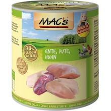 MAC´s Cat Kachní krůtí a kuřecí 6 x 400 g