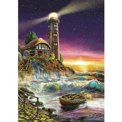 Norimpex Diamantový obrázek Maják při úsvitu 30 x 40 cm – Hledejceny.cz