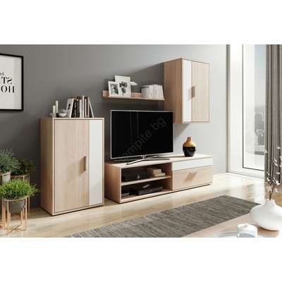 Wipmeb Sp. z o. o Секция brick за хол - дъб сонома/бял (wm0003)