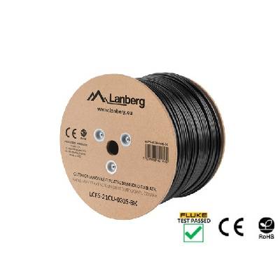 LAN cable CAT. 5e ftp 305m solid outdoor cu black fluke passed (LCF5-21CU-0305-BK)