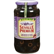 Seville Premium černé olivy krájené 935g