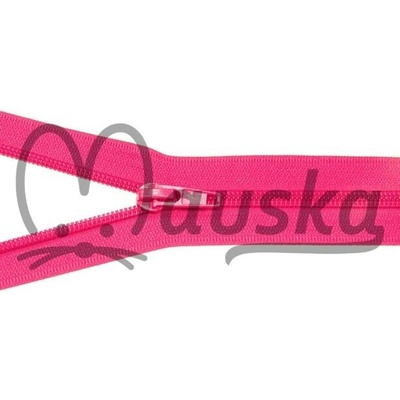 Zip spirálový bundový 5mm dělitelný délka 60 cm - MALINOVÁ RŮŽOVÁ