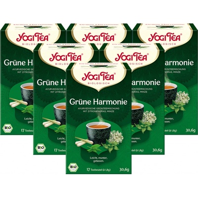 Yogi Tea Bio Zelená rovnováha zelený čaj s kombuchou 17 x 1,8 g