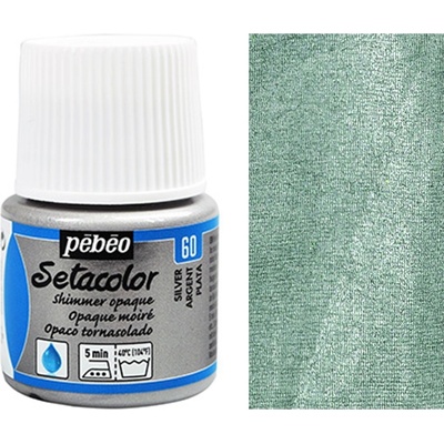 Barva na textil Setacolor Opaque 45 ml 60 metalická stříbrná