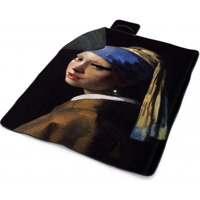 Sablio Plážová deka Dievča s perlou Johannes Vermeer