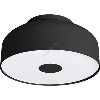 Sollux SL. 1678 - Плафон OMIQ 4xE27/15W/230V Ø 30 см черен (SLX1632)