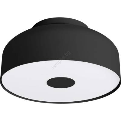 Sollux SL. 1678 - Плафон OMIQ 4xE27/15W/230V Ø 30 см черен (SLX1632)