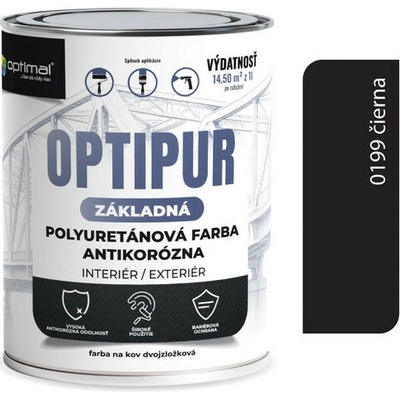 Optipur U2061 Základná polyuretanová farba 0,75 l čierna