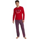 Henderson 40950-33X Glance pánské pyžamo dlouhé červené