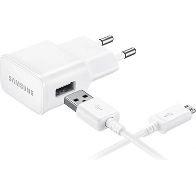 Samsung зарядно устройство за електрическата мрежа USB гнездо 8W + ECB-DU4AWE/ECB-DU68WE microUSB кабел БЯЛ EP-TA50EWE_ECB-DU4AWE / ECB-DU68WE (EP-TA50EWE_ECB-DU4AWE / ECB-DU68WE)