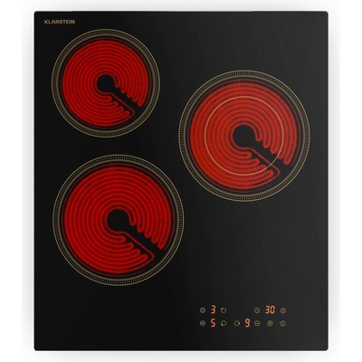 Victoria стъклокерамичен плот за готвене, 3 зони, Елегантен, класически, 5000 W, 45 cm (GK-CT455001E) (GK-CT455001E)