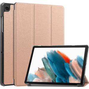Gigapack Samsung Tab A9 LTE GIGAPACK Tok стоящ, с кожен ефект, активен FLIP, държач за настолни компютри, GOLDEN GP-150667 (GP-150667)