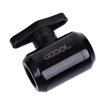 Alphacool Сферичен кран Alphacool, Вътрешна резба G1/4, Черен мат (AC-68145)