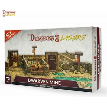Archon Studio Dungeons & Lasers: Dwarven Mine Half-Height Walls