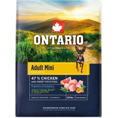 Ontario Adult Mini Chicken & Sweet Potatoes 2,25 kg