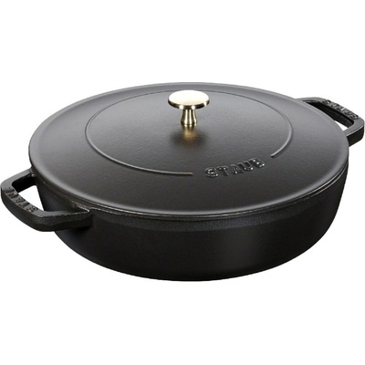 Staub Litinový kastrol s poklicí Chistera, černá, 28 cm 1004756