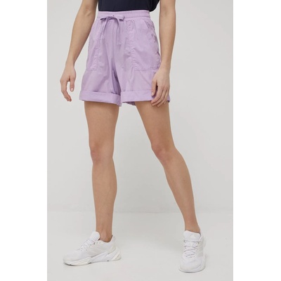 Deha Къси панталони Deha дамско в лилаво с изчистен дизайн с висока талия (C24416.55402)