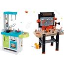 Smoby varo set pracovná dielňa Black & Decker elektronická a kuchynka Cherry so zvukmi a kávom