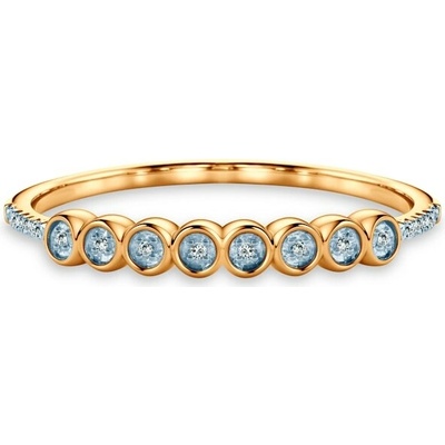 Savicki Prsteň žlté zlato diamanty B P P0595 00120 585 Z