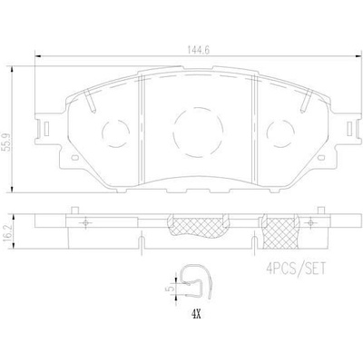 Sada brzdových platničiek kotúčovej brzdy BREMBO P 83 167