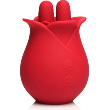 Bloomgasm The Rose Fondle Massaging Rose Silicone Clit Stimulator Red