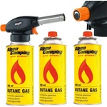 REXXER Комплект газова горелка + 3 бр. газ rexxer rb-04-103/ 1100 w (rb-04-103)