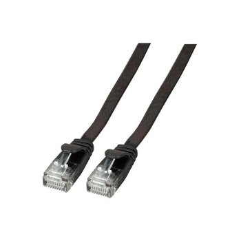 EFB-Elektronik RJ45 Flachpatchkabel U/UTP, Cat. 6A, PVC, 0, 25m, schwarz (K8107SW. 0, 25) (K8107SW. 0, 25) (K8107SW.0,25)