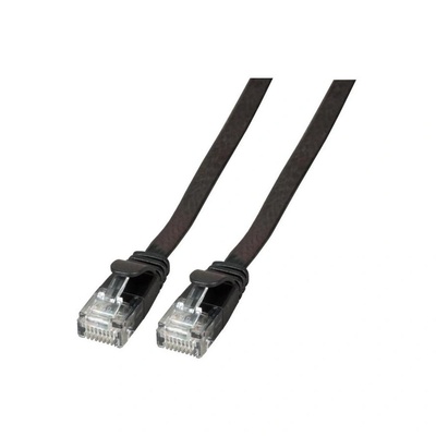 EFB-Elektronik RJ45 Flachpatchkabel U/UTP, Cat. 6A, PVC, 0, 25m, schwarz (K8107SW. 0, 25) (K8107SW.0,25)