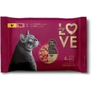 My Love SET s kuracím a hovädzím mäsom v omáčke 4 x 85 g