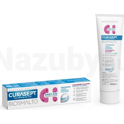 Curasept Biosmalto Baby-Kid Strawberry No Fluoride detská 50 ml