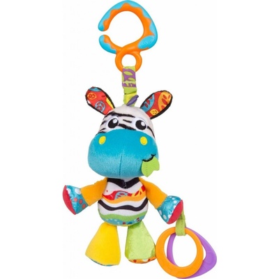 Playgro závesná zebra s hryzátkami