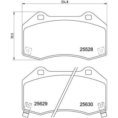 Sada brzdových platničiek kotúčovej brzdy BREMBO P 23 182