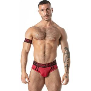  Спортен мрежест джокстрап с атлетичен дизайн, размер L - Locker Gear Brief Red (D-246589)