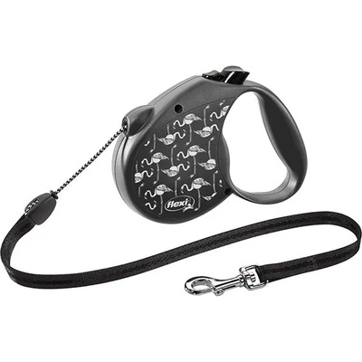 flexi Standard Flamingo M до 20кг, 5м въже - черно