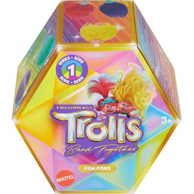 Prívesok na kľúče 015304 s dúhovými flitrami KITTYMATTEL TROLLS POM POM