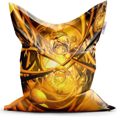 Sablio Sedací vak Žltá abstrakcia 150x100 cm