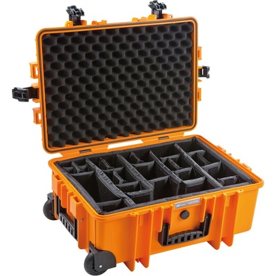 B&W Outdoor Case 6700 incl. divider system orange