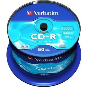 Verbatim CD-R 700MB 52X EXTRA PROTECTION SURFACE (50 PACK) (43351) - gtcomputers