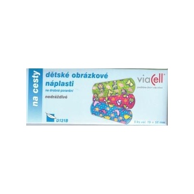 VIACELL s.r.o. Dětské náplasti Viacell ND112 na cesty varianta: modrá s obrázky 5 ks v psaníčku