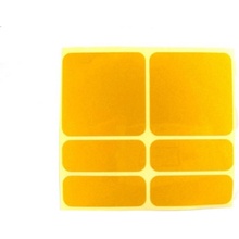 ShamanRacing reflexné samolepky set 6ks žluté
