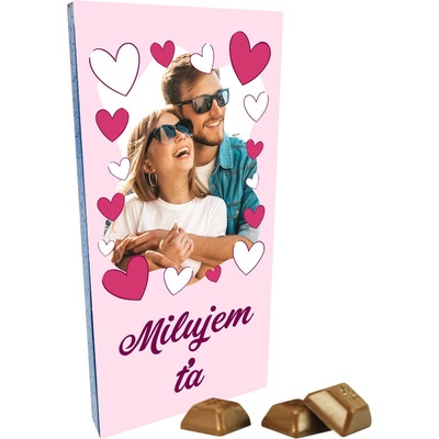 FOTOPOŠTA mliečna čokoláda s fotkou Valentín 100 g
