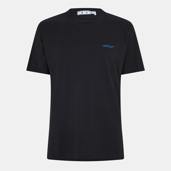 OFF WHITE Тениска OFF WHITE Men's Arrow Short-Sleeve T-Shirt Signature Arrows Motif - Black/Blue