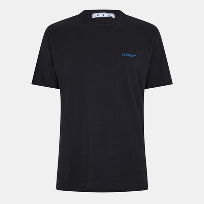 OFF WHITE Тениска OFF WHITE Men's Arrow Short-Sleeve T-Shirt Signature Arrows Motif - Black/Blue