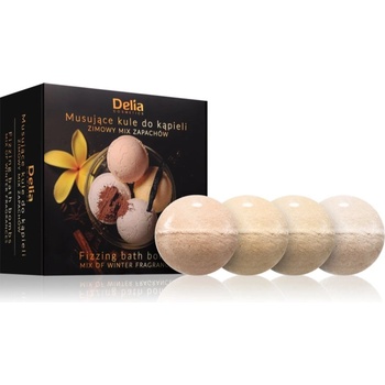 Delia Cosmetics Fizzing Bath Bombs Winter Mix подаръчен комплект за вана 4x100 гр