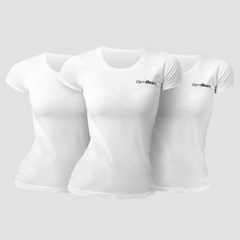 GymBeam Дамски тениски 3Pack White L - 3pack